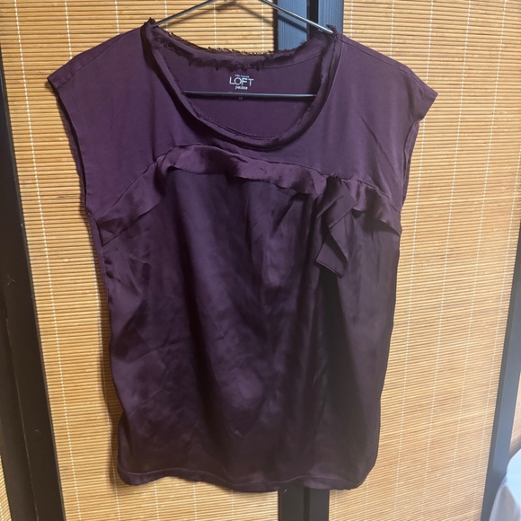 LOFT Women's Rich Plum Blouse - Picture 2 of 7